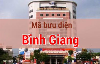 Mã bưu điện Bình Giang, Hải Dương