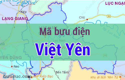 Mã bưu điện Việt Yên, Bắc Giang